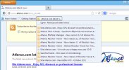 Example of the Atlence.com RSS feed in Firefox