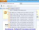 Ejemplo del fuente RSS de Atlence.com en Firefox