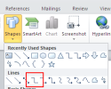 Connectors available in Microsoft Word 2010