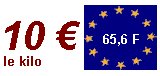 Example of a price tag created with EuroFranc