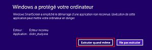Alerte de sécurité de Windows 8